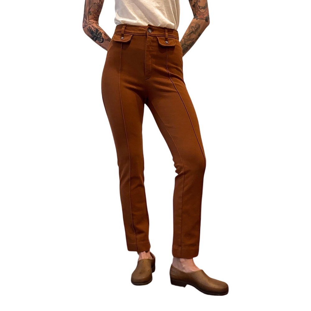 Everlane Work It Ponte Flare Pants US 12 Brown Stretch Career Office Academia‎